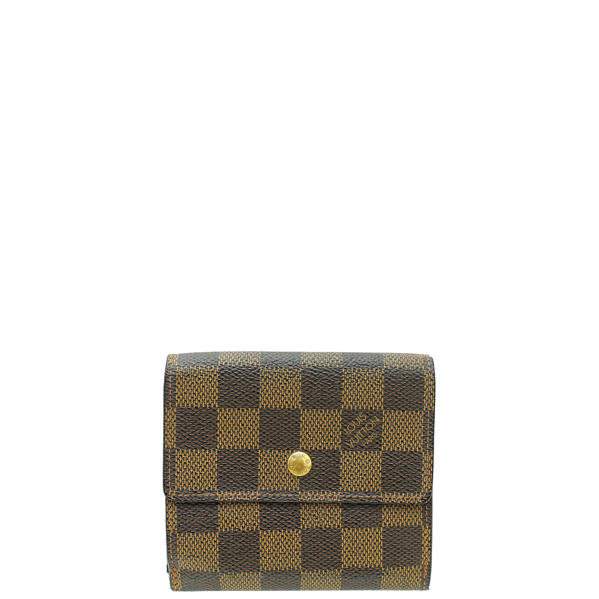 Louis Vuitton Damier Ebene Elise Compact Wallet-Louis Vuitton-THE CLOSET