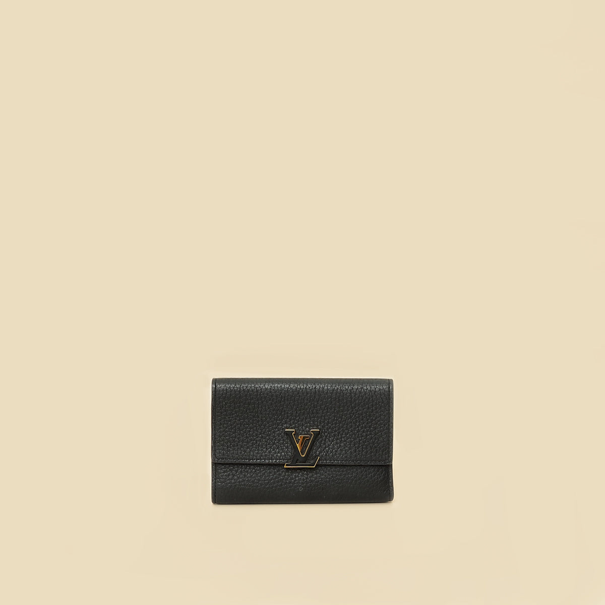 Louis Vuitton Black Capucines Compact Wallet-Louis Vuitton-THE CLOSET