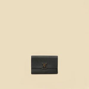 Louis Vuitton Black Capucines Compact Wallet