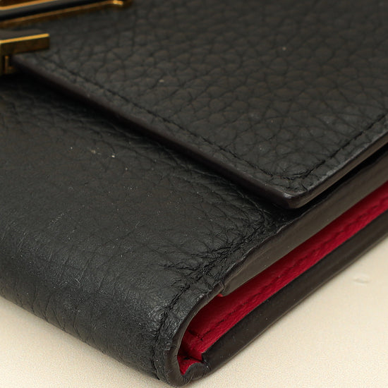 Louis Vuitton Black Capucines Compact Wallet-Louis Vuitton-THE CLOSET