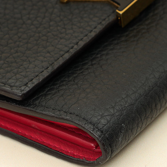 Louis Vuitton Black Capucines Compact Wallet-Louis Vuitton-THE CLOSET