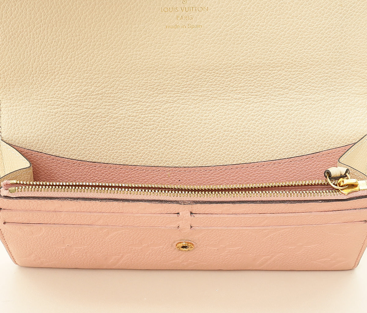Louis Vuitton Rose Ballerine Monogram Empreinte Emilie Wallet-Louis Vuitton-THE CLOSET