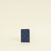 Louis Vuitton Navy Blue Monogram Pacific Taiga Pocket Organiser W/ H.S Initials