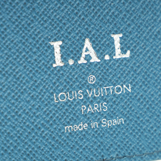 Louis Vuitton Black Eclipse Brazza Wallet W/Initial I.A.L