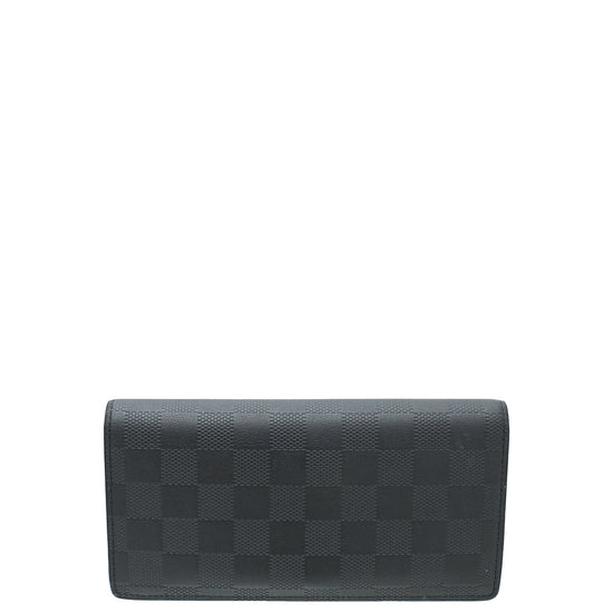 Louis Vuitton Black Damier Infini Brazza Wallet W/ TS Initials