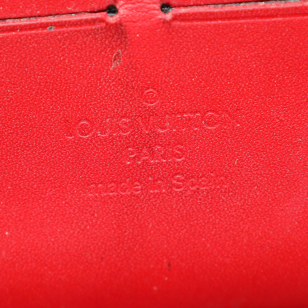 Louis Vuitton Cerise Monogram Vernis Zippy Organizer Wallet