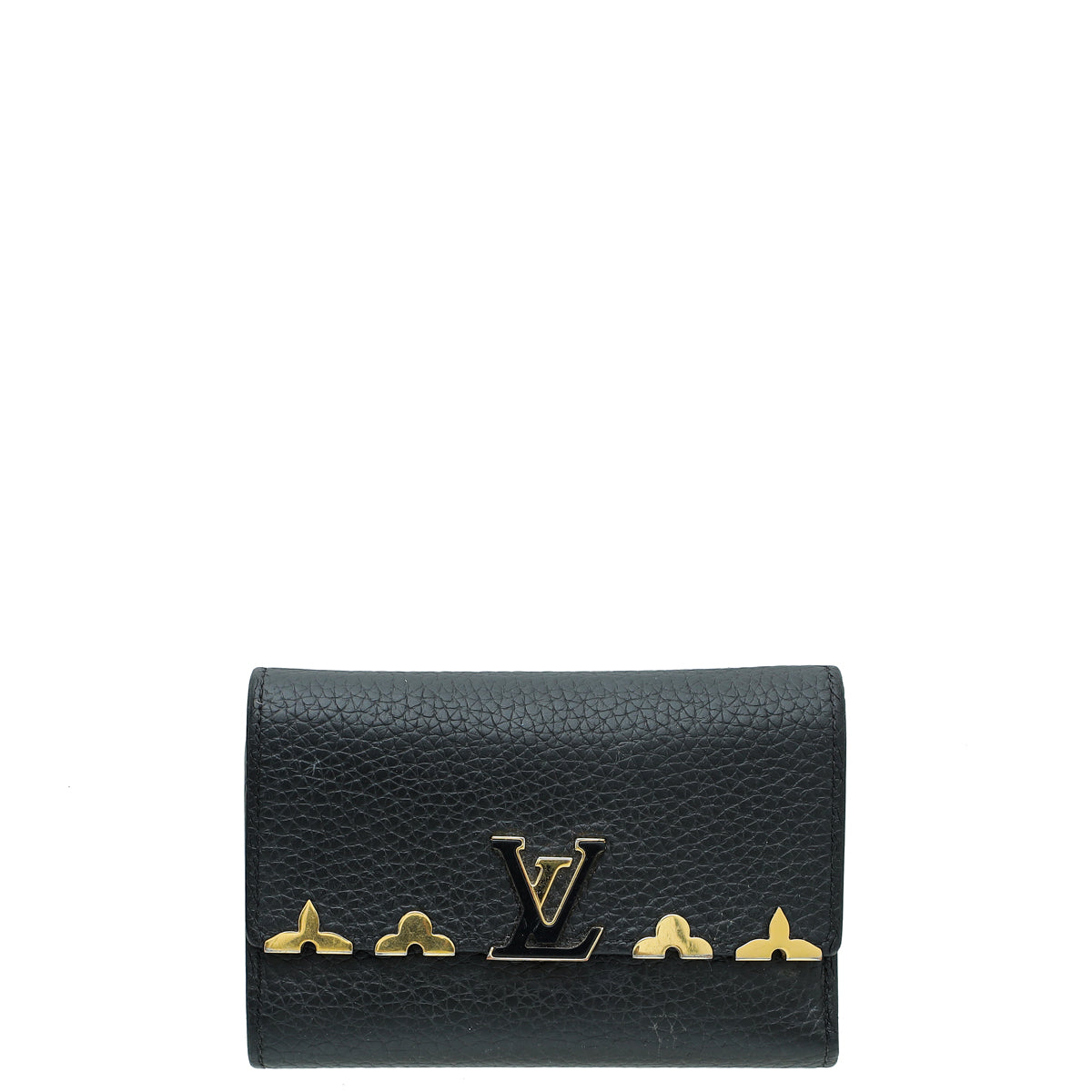 Louis Vuitton Black Capucines Compact Maxi Wallet-Louis Vuitton-THE CLOSET