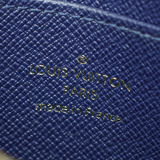 Louis Vuitton Blue Monogram Denim Zippy Coin Wallet Compact