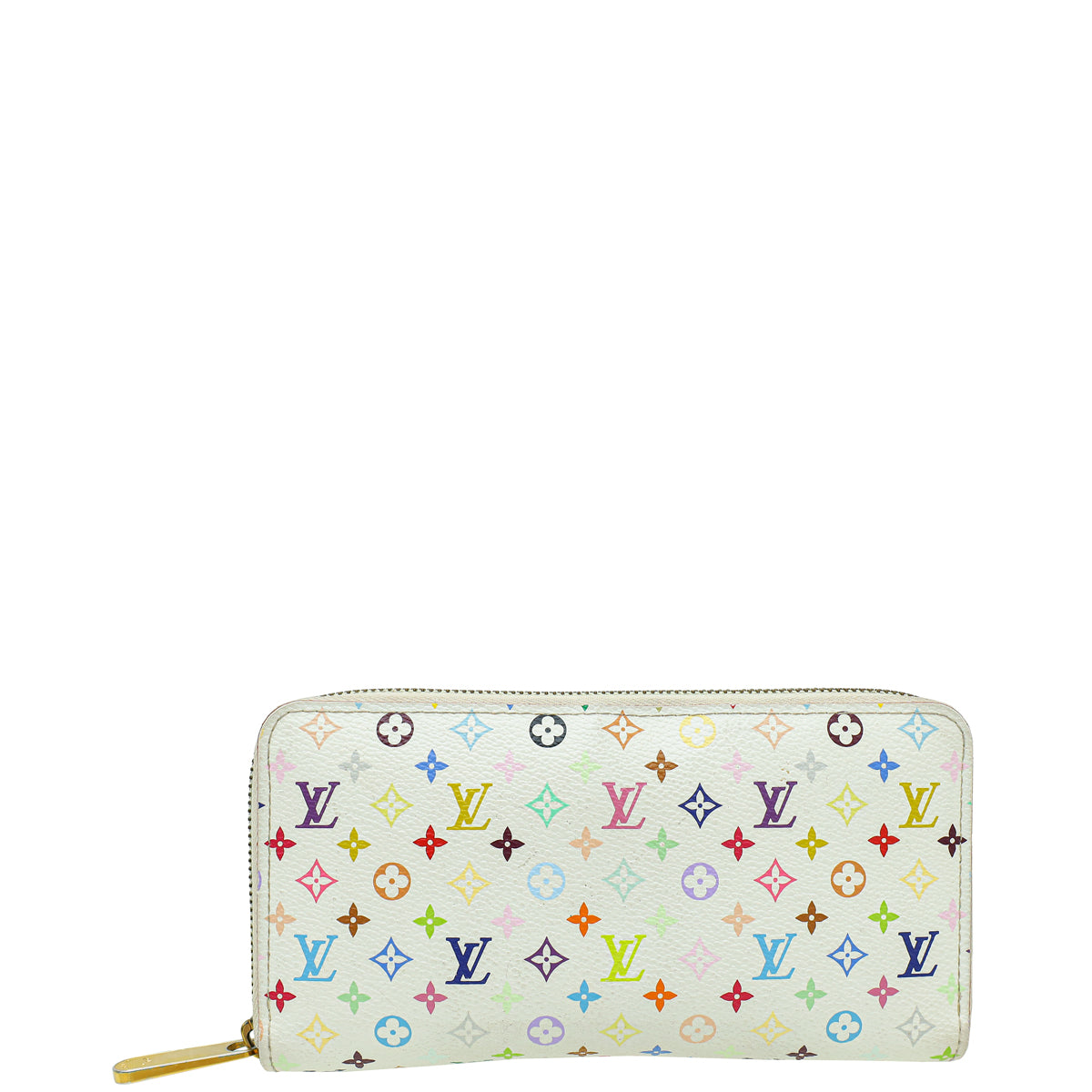 Louis Vuitton White Multicolor Monogram Zippy Wallet