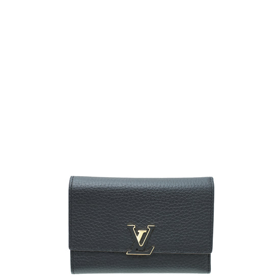 Louis Vuitton Black Capucines Compact Wallet