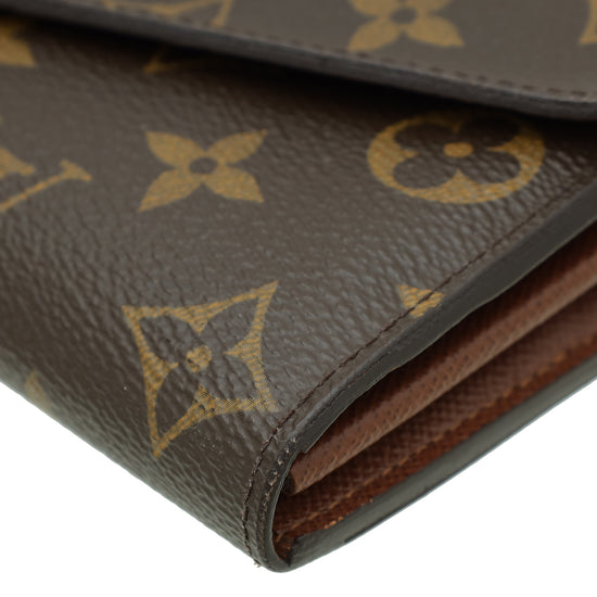 Louis Vuitton Monogram Sarah Wallet W/T,M Initials