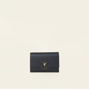 Louis Vuitton Black Capucines Compact Wallet