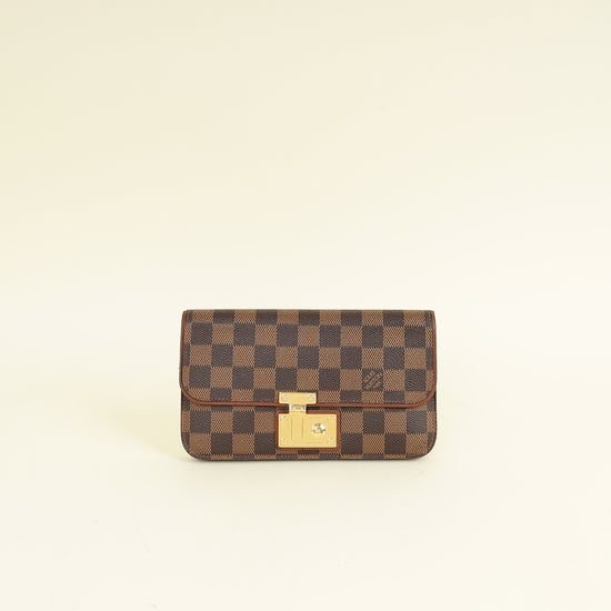 Louis Vuitton Damier Ebene Ascot Wallet w/ SMR Initial