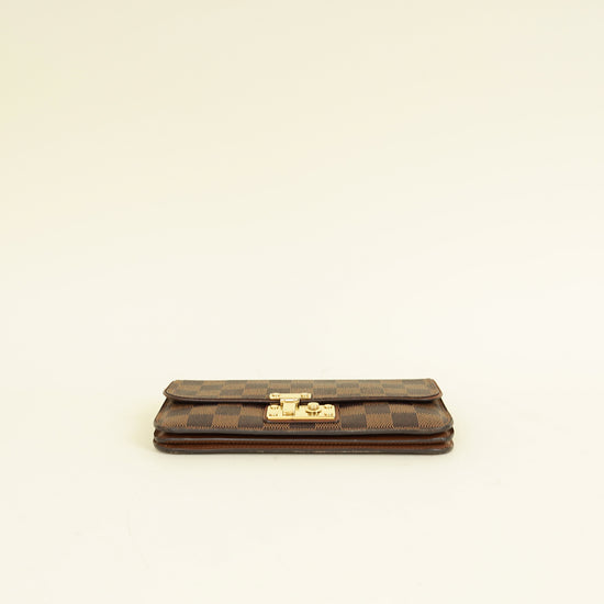 Louis Vuitton Damier Ebene Ascot Wallet w/ SMR Initial