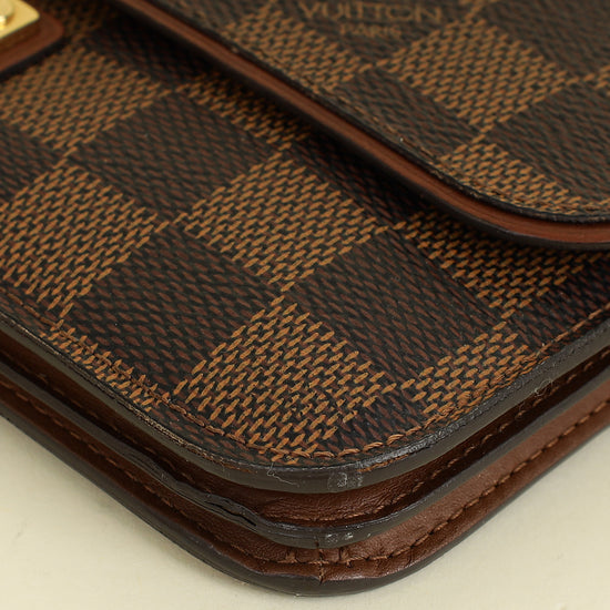 Louis Vuitton Damier Ebene Ascot Wallet w/ SMR Initial