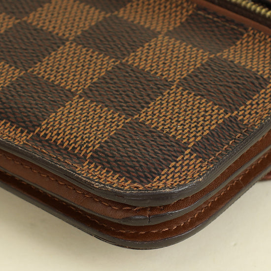 Louis Vuitton Damier Ebene Ascot Wallet w/ SMR Initial