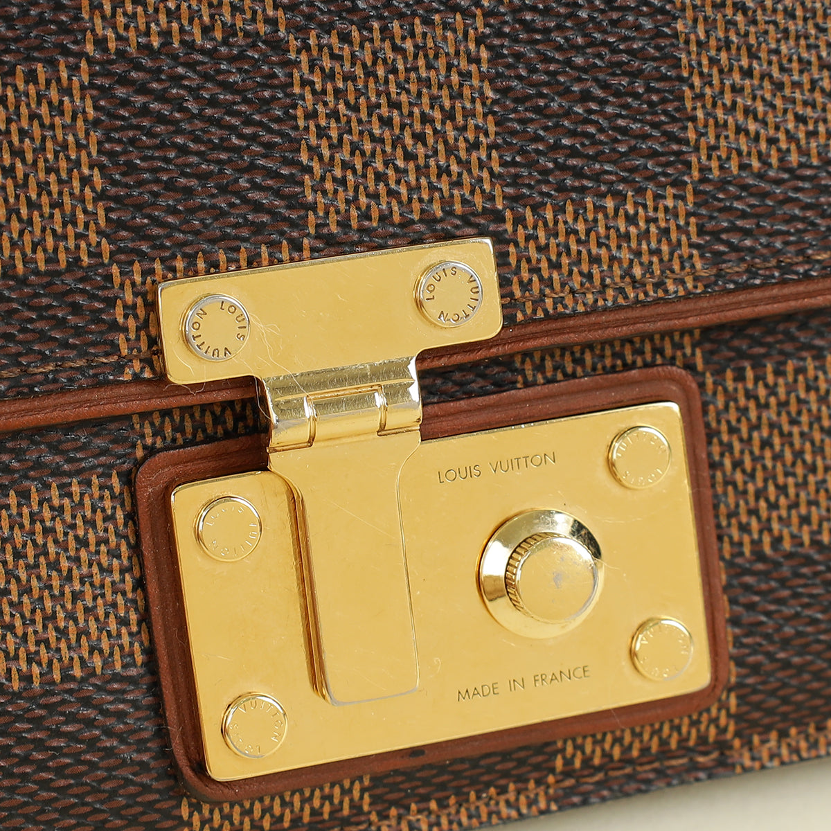 Louis Vuitton Damier Ebene Ascot Wallet w/ SMR Initial