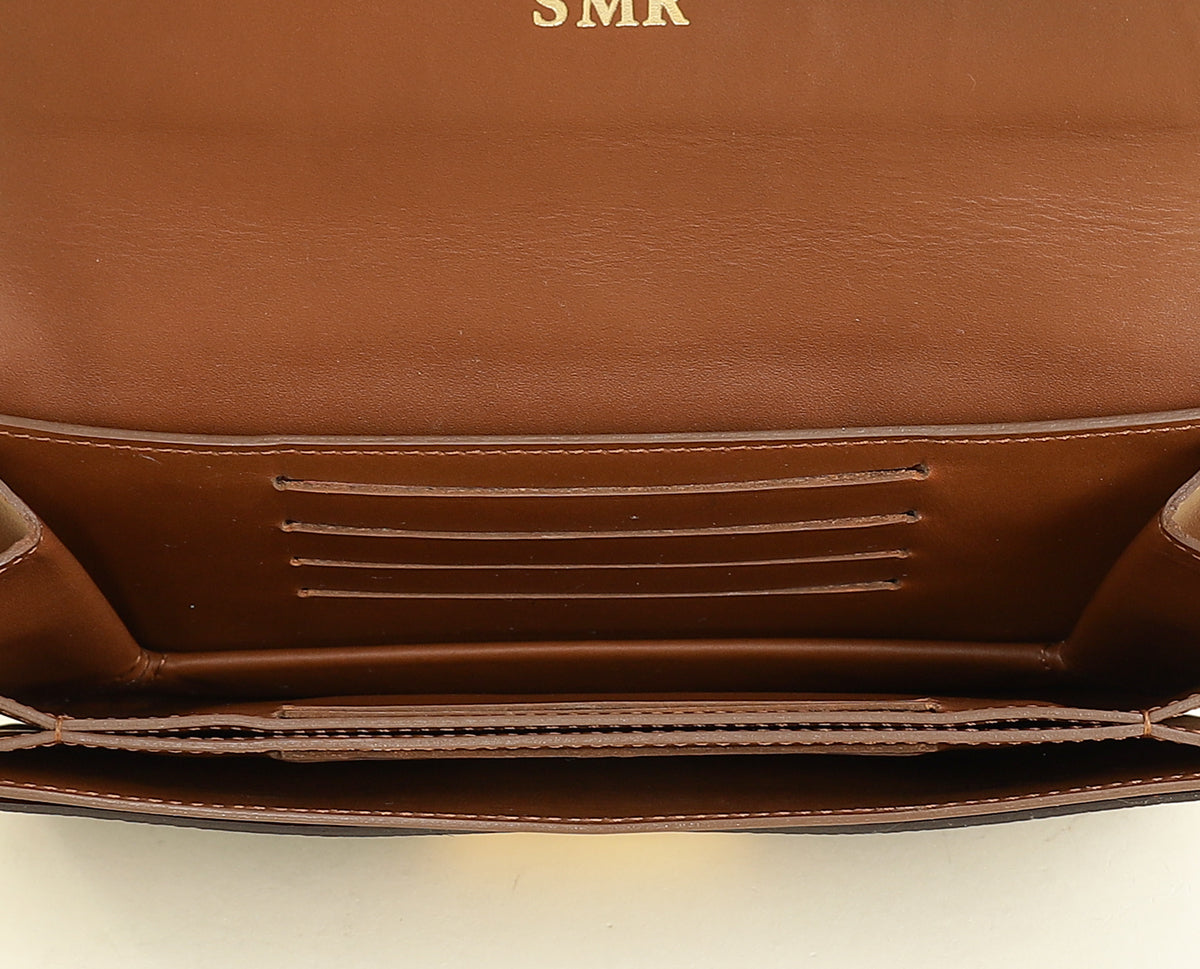 Louis Vuitton Damier Ebene Ascot Wallet w/ SMR Initial