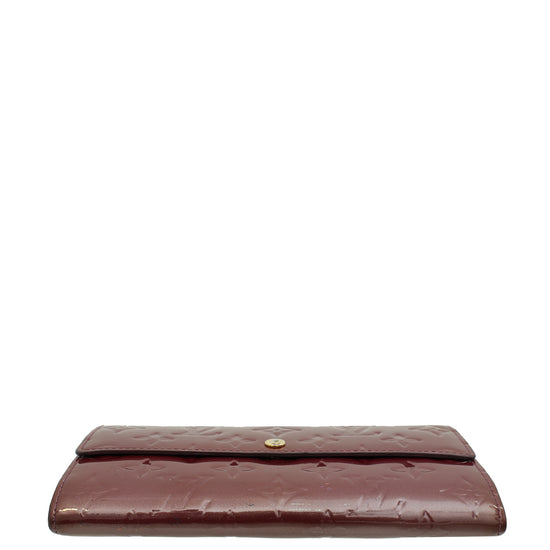 Louis Vuitton Rouge Fauviste Monogram Vernis Sarah Wallet