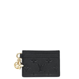Louis Vuitton Black Monogram Empreinte Charms Card Holder