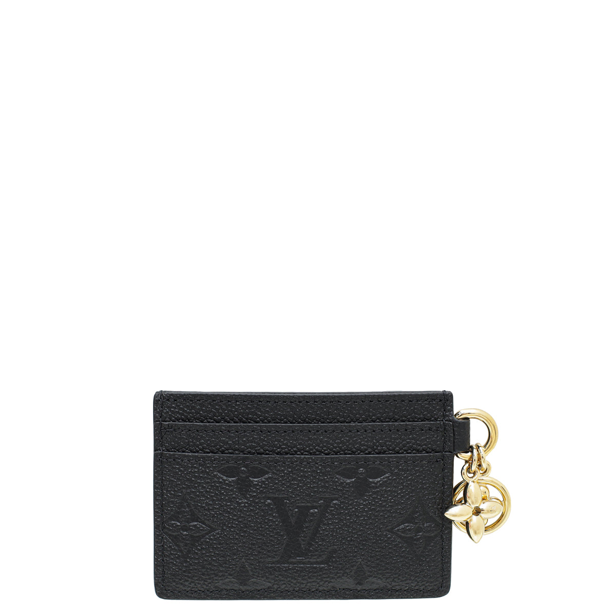 Louis Vuitton LV Charms Card Holder Black in Monogram