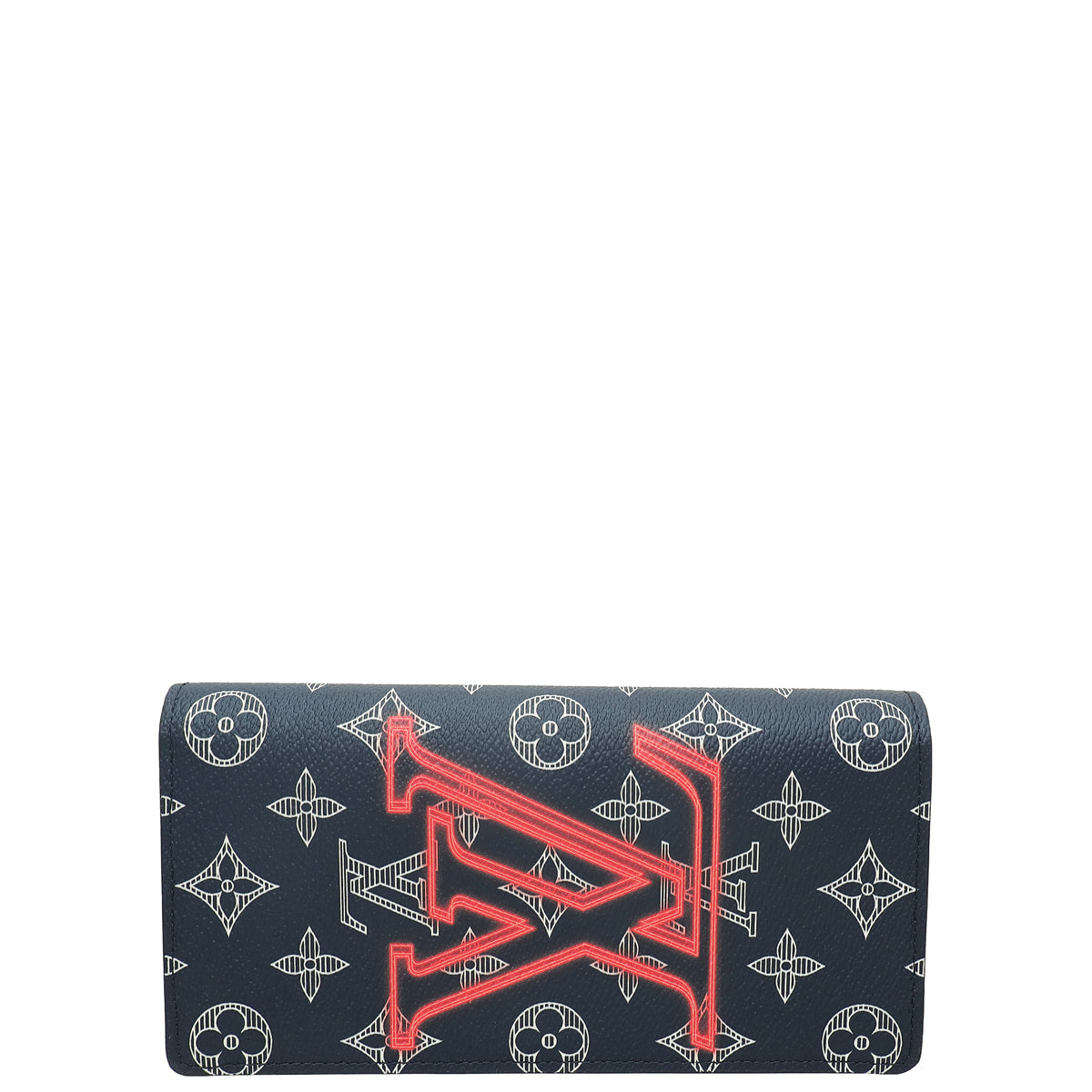 Louis Vuitton Navy Blue Monogram Upside Down Brazza Wallet-Louis Vuitton-THE CLOSET