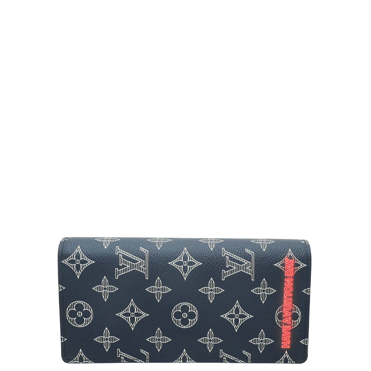 Louis Vuitton Navy Blue Monogram Upside Down Brazza Wallet-Louis Vuitton-THE CLOSET