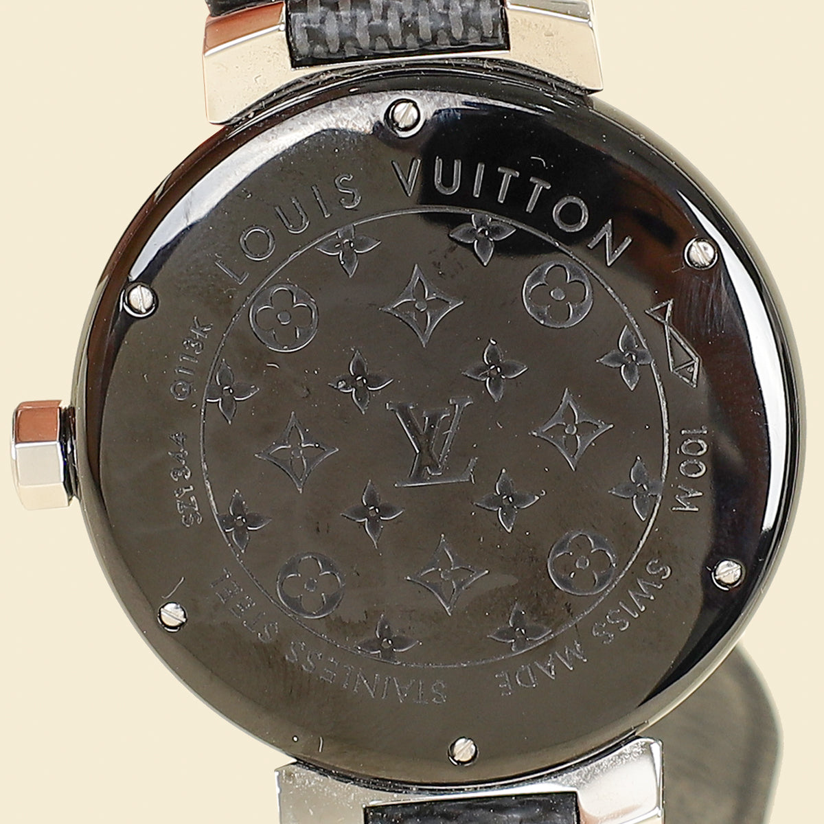 Louis Vuitton Stainless Steel Tambour GMT Automatic 41.2mm Men's Watch