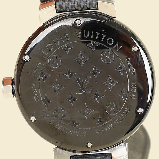 Louis Vuitton Stainless Steel Tambour GMT Automatic 41.2mm Men's Watch