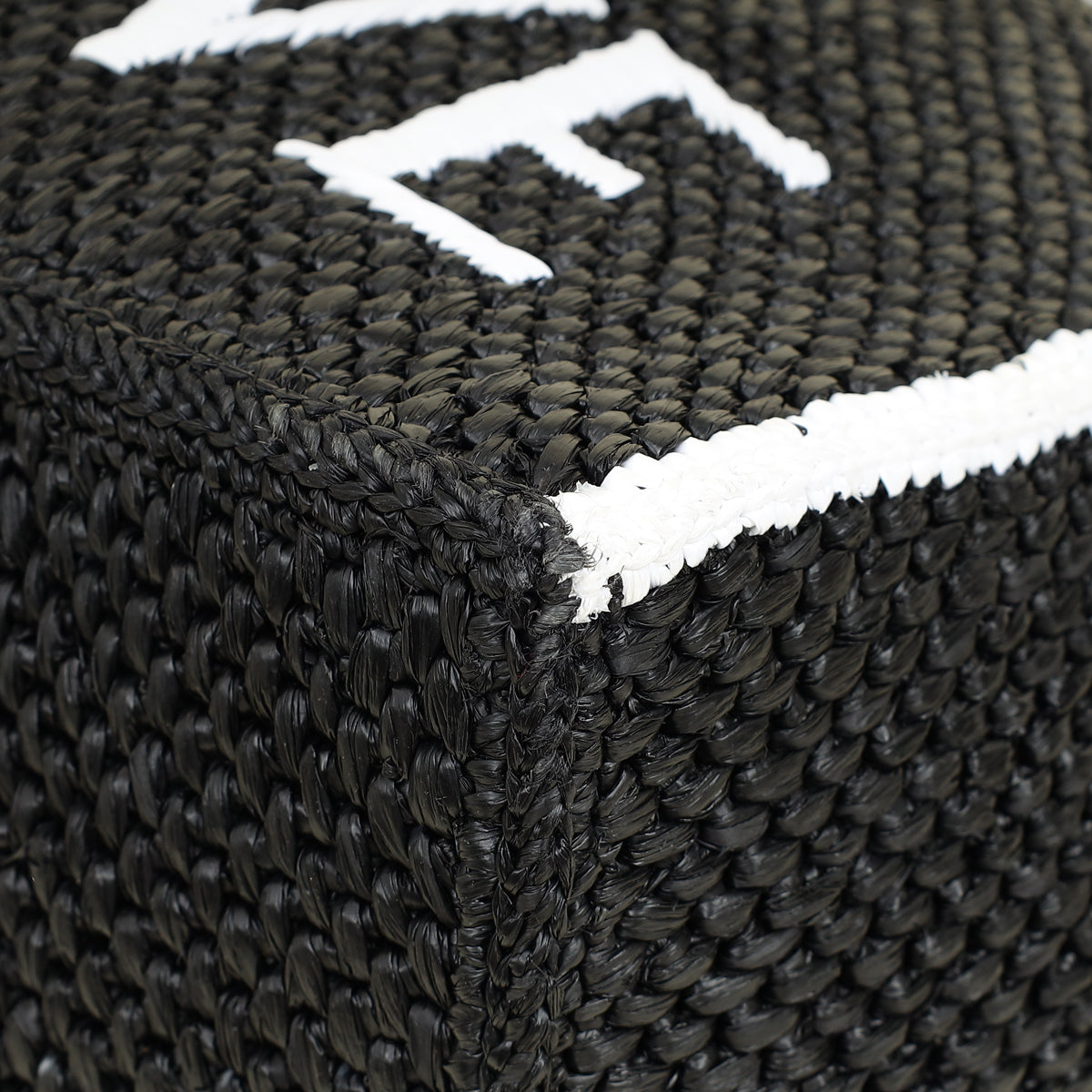 Loewe Bicolor Raffia Large LOEWE Font Tote Bag