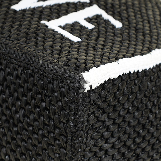 Loewe Bicolor Raffia Large LOEWE Font Tote Bag