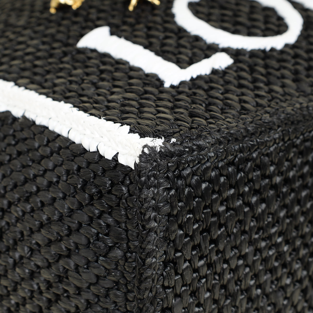 Loewe Bicolor Raffia Large LOEWE Font Tote Bag