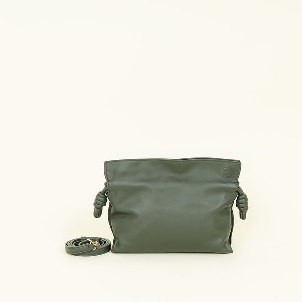 Loewe Bottle Green x Suna Fujita Panda Mini Flamenco Knot Clutch