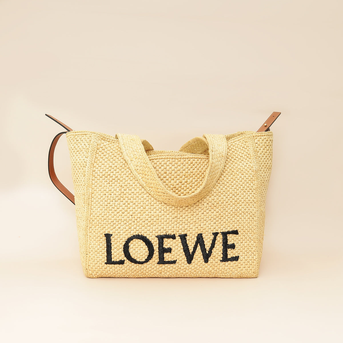 Loewe Natural Medium Font Tote Bag-Loewe-THE CLOSET
