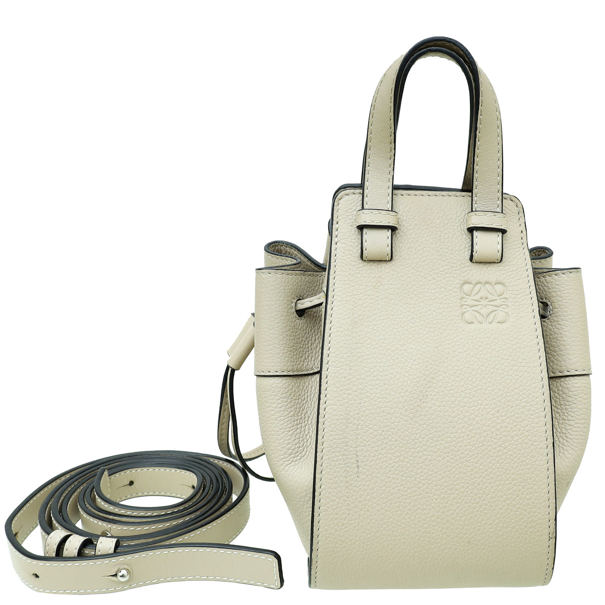 Loewe Light Grey Hammock Drawstring Classic Mini Bag-Loewe-THE CLOSET