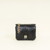 Loewe Black Puffer Goya Padded Chain Shoulder Bag