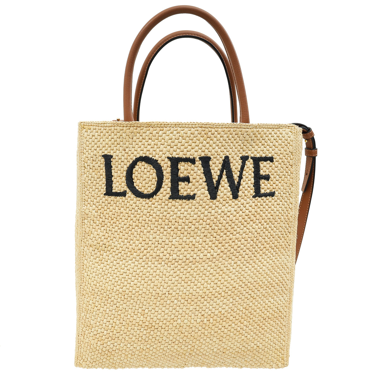 Loewe Bicolor Standard A4 Tote Raffia Bag-Loewe-THE CLOSET