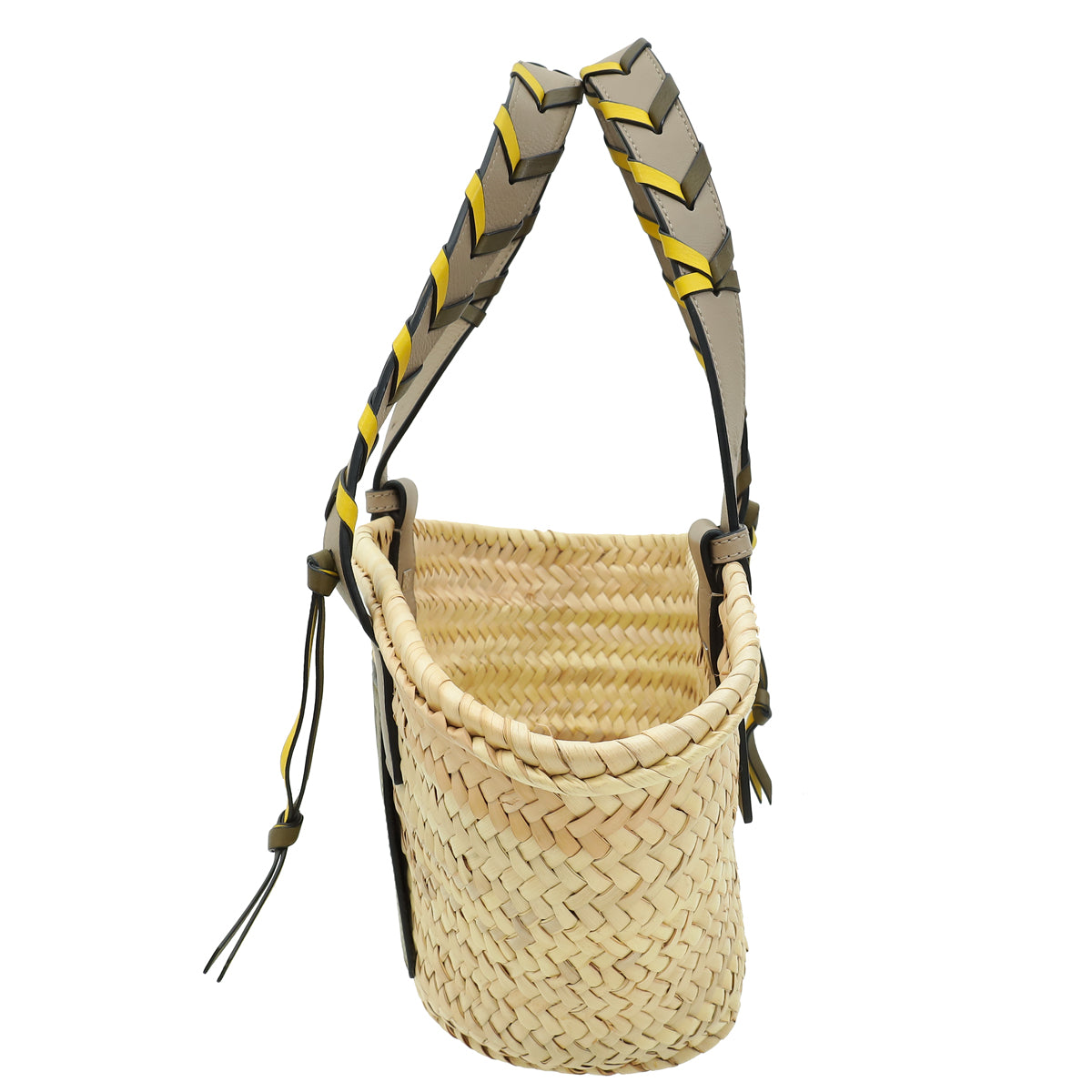 Loewe Bicolor x Paula's Ibiza Braided Handle Basket Bag