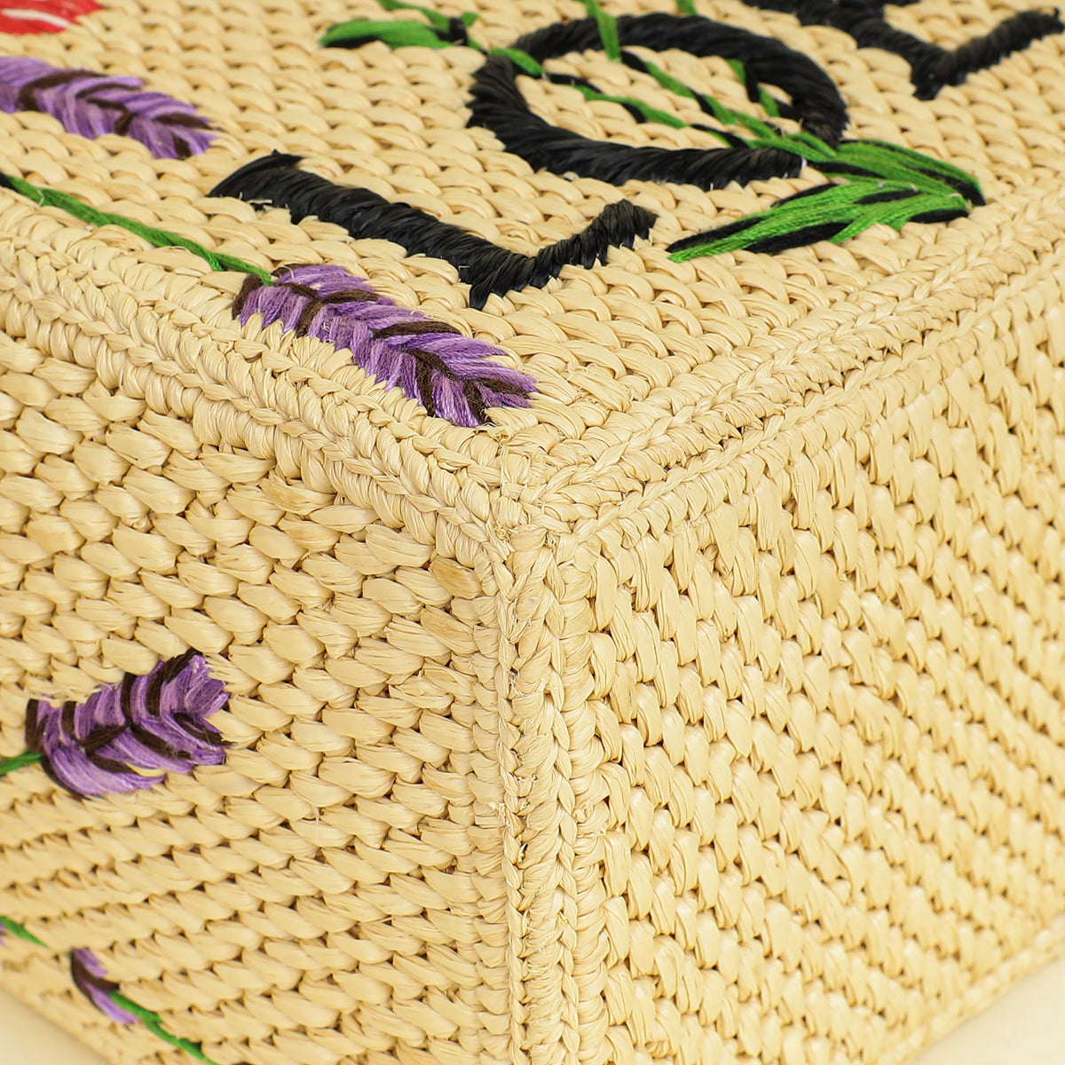 Loewe Bicolor x Paula's Ibiza Raffia Font Tote Small Bag