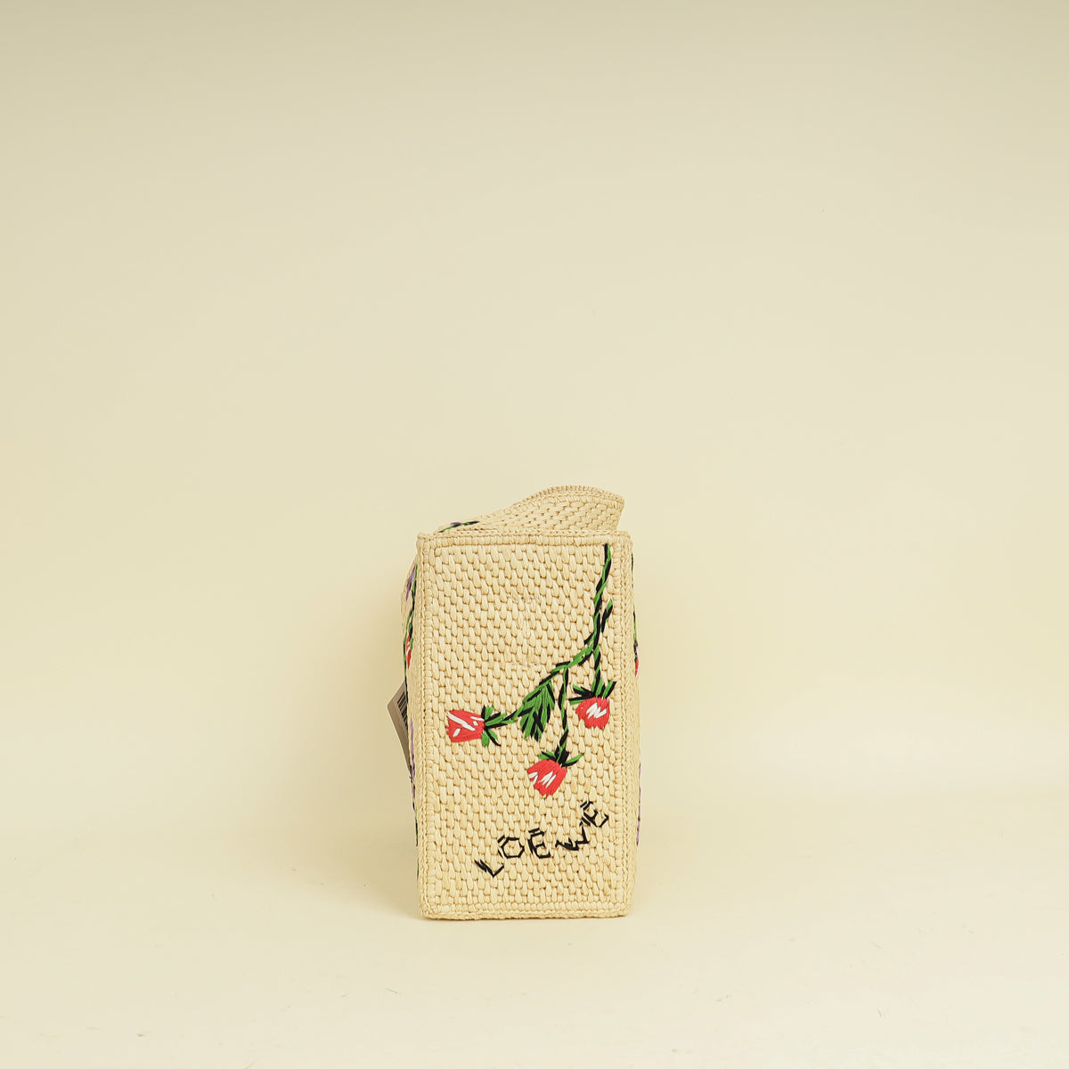 Loewe Bicolor x Paula's Ibiza Raffia Font Tote Small Bag