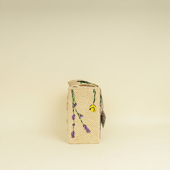 Loewe Bicolor x Paula's Ibiza Raffia Font Tote Small Bag