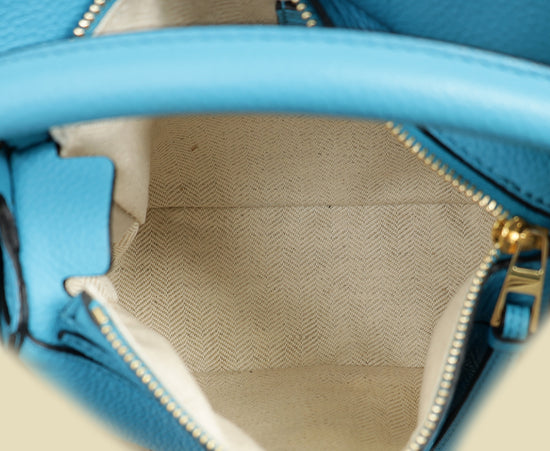 Loewe Cyan Puzzle Edge Mini Bag
