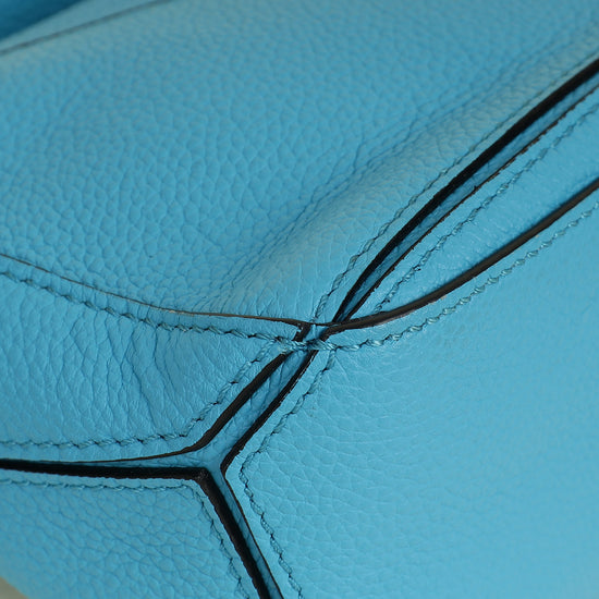 Loewe Cyan Puzzle Edge Mini Bag