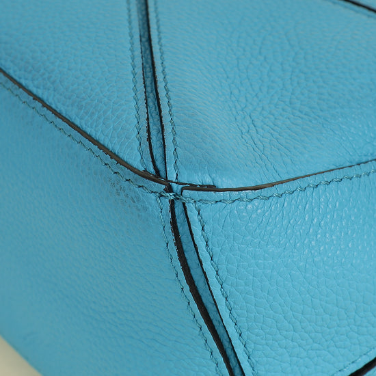 Loewe Cyan Puzzle Edge Mini Bag