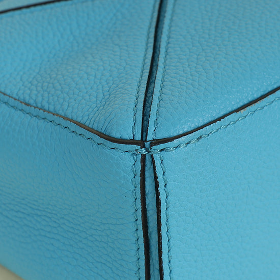 Loewe Cyan Puzzle Edge Mini Bag