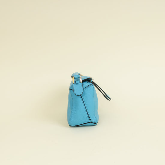 Loewe Cyan Puzzle Edge Mini Bag