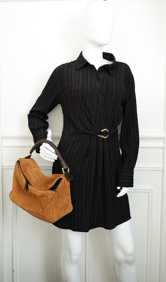 Loewe Cognac Puzzle Edge Medium Bag