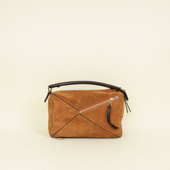 Loewe Cognac Puzzle Edge Medium Bag