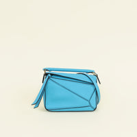 Loewe Cyan Mini Puzzle Edge Bag