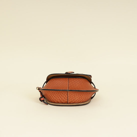 Loewe Brown Python Mini Gate Bag-Loewe-THE CLOSET